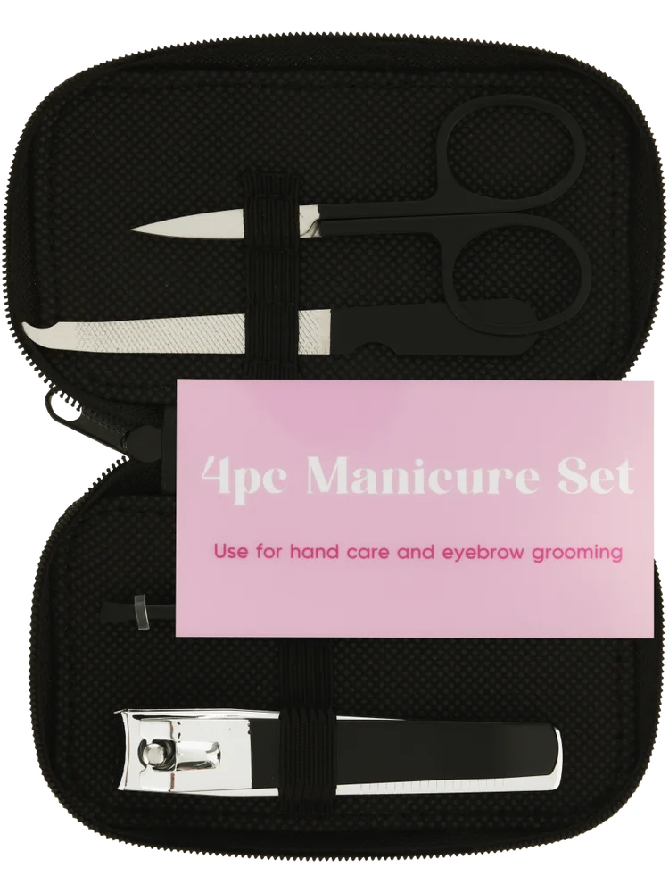 4 Piece Black Manicure Set (1)