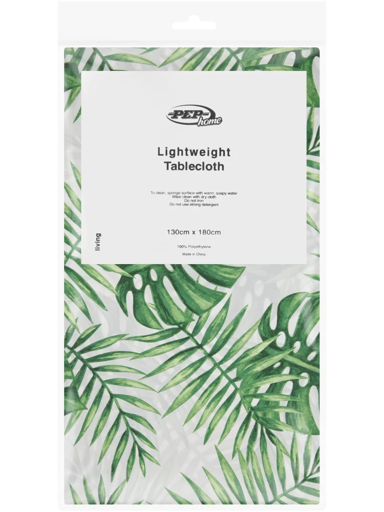 Lightweight Green Leaf Tablecloth