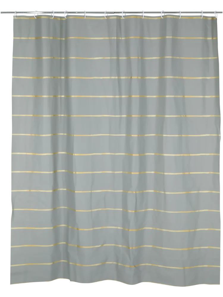 Metallic Stripe Shower Curtain