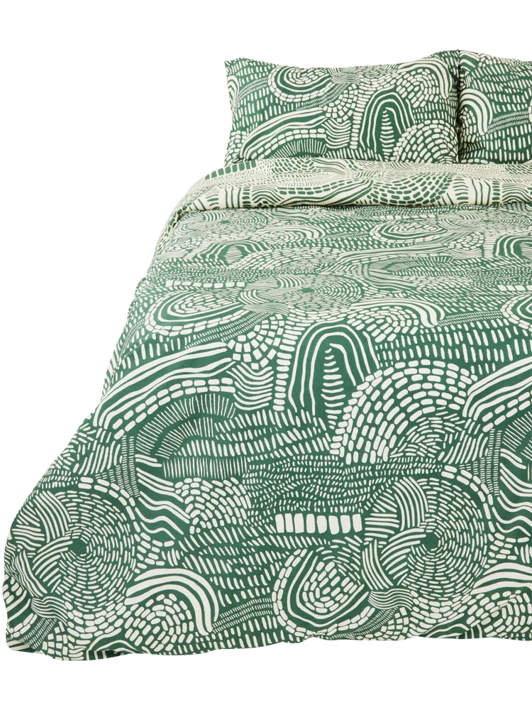 Printed Microfibre Duvet Cover Set Single