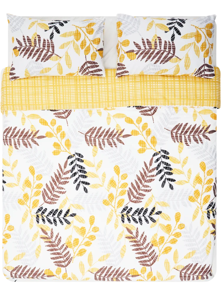 Kyla Leaves Duvet Cover Set King