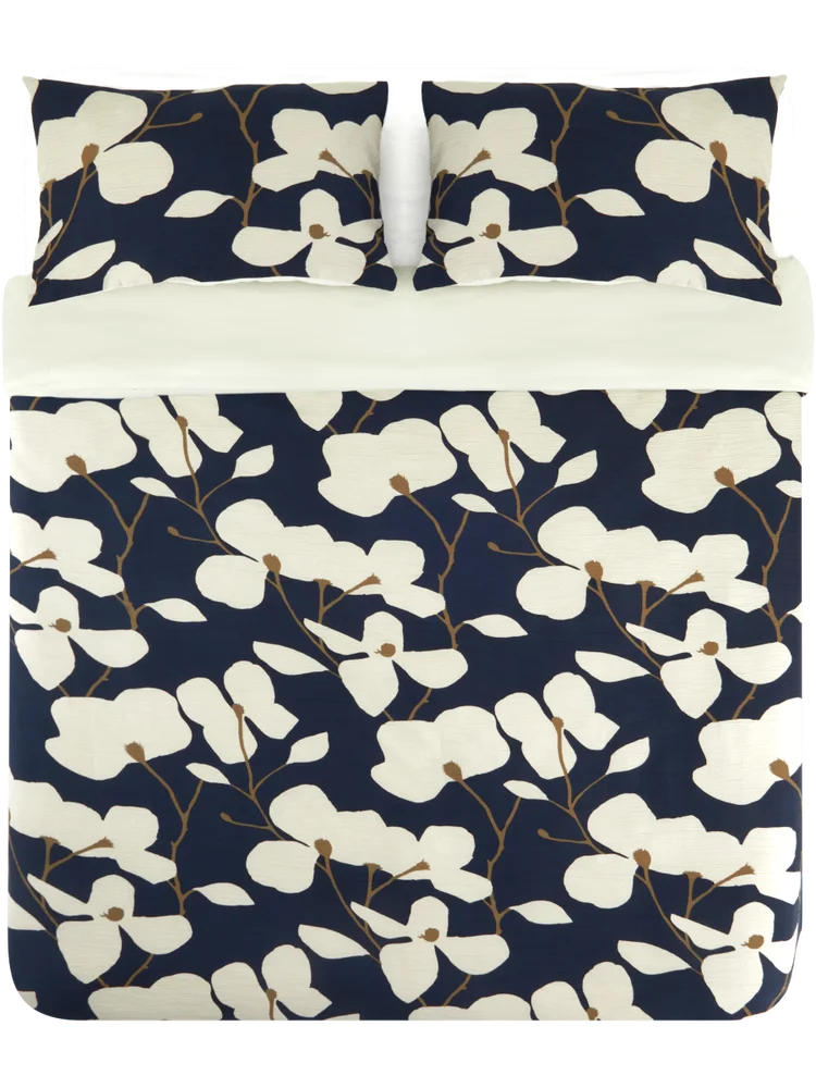 Textured Evie Floral Duvet Cover Set Double