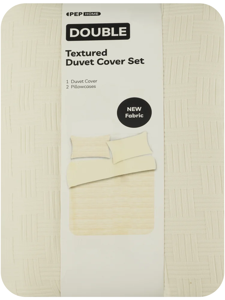 Lattice Weave Textured Duvet Cover Set King