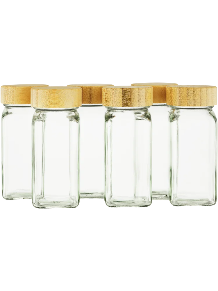 6 Spice Jars 120ml 11x5cm