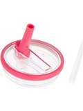Pink Leak Proof Lid With Flip Straw