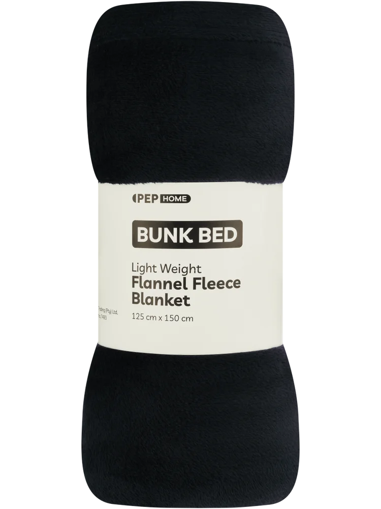 Light Weight Navy Bunk Bed Flannel Fleece Blanket