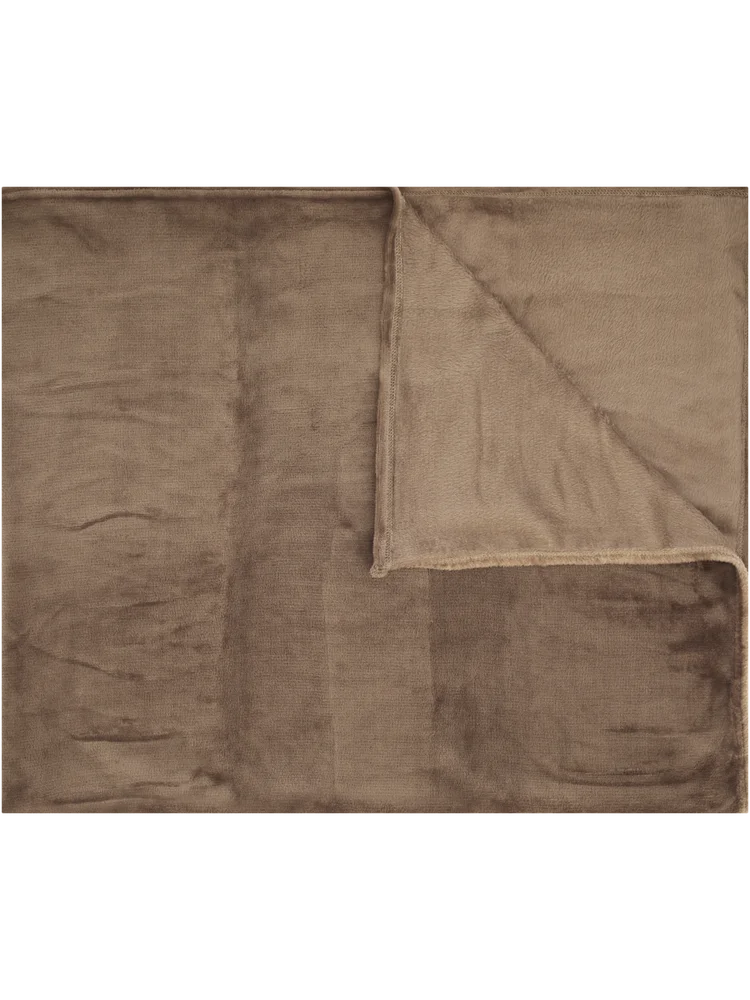 Lightweight Taupe Bunk Bed Flannel Fleece Blanket