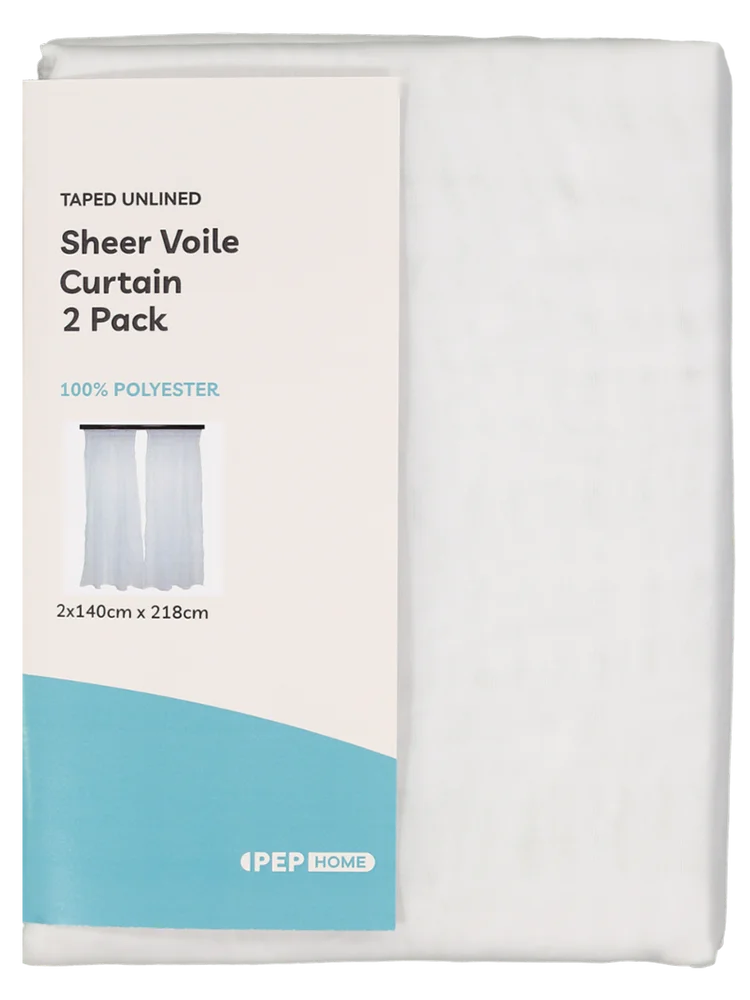 2 Pack Sheer Voile Curtain