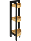 3 Shelf Black Bamboo Corner Caddy (1)