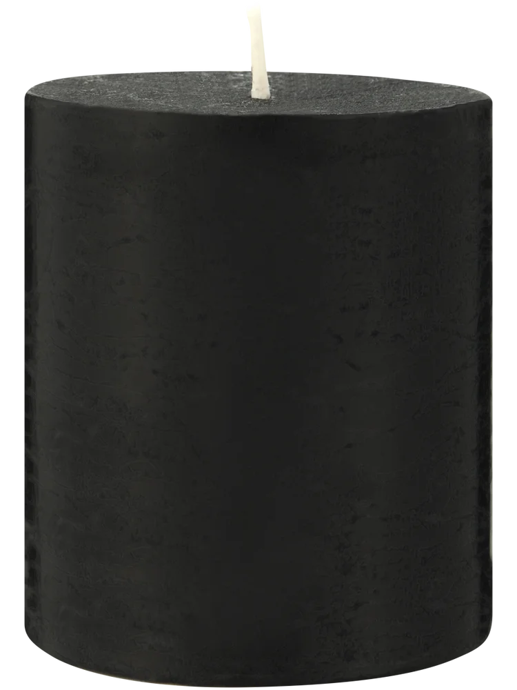 Small Black Pillar Candle