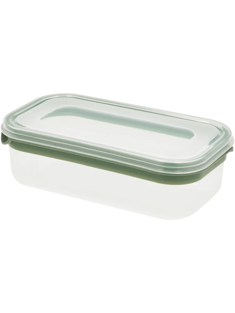 Green Stripe Rectangular Container