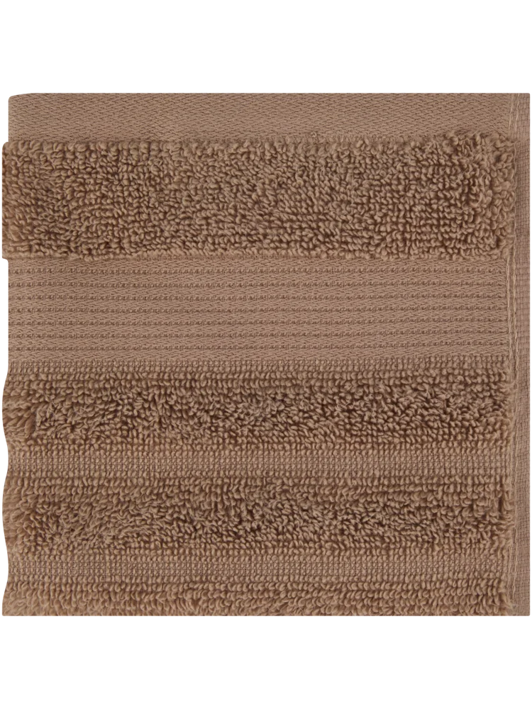 Taupe Ripple Zero Twist Face Cloth