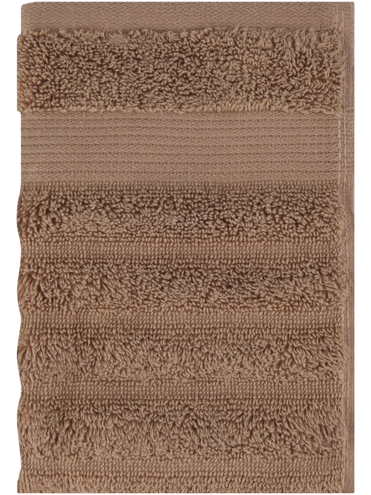Taupe Ripple Zero Twist Long Face Cloth
