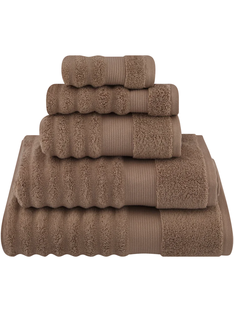 Taupe Ripple Zero Twist Hand Towel (2)