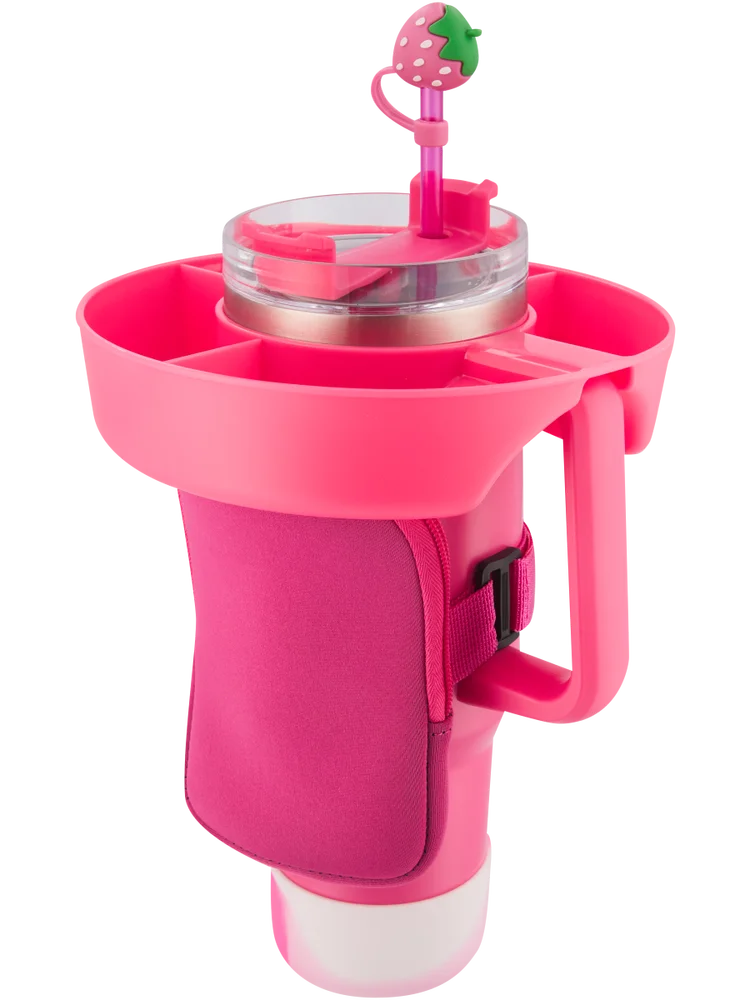 Pink Silicone Tumbler Glass Holder