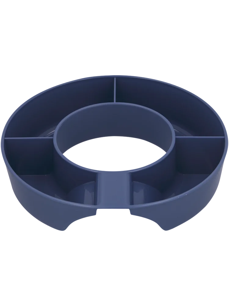 Blue Plastic Tumbler Glass Snack Tray