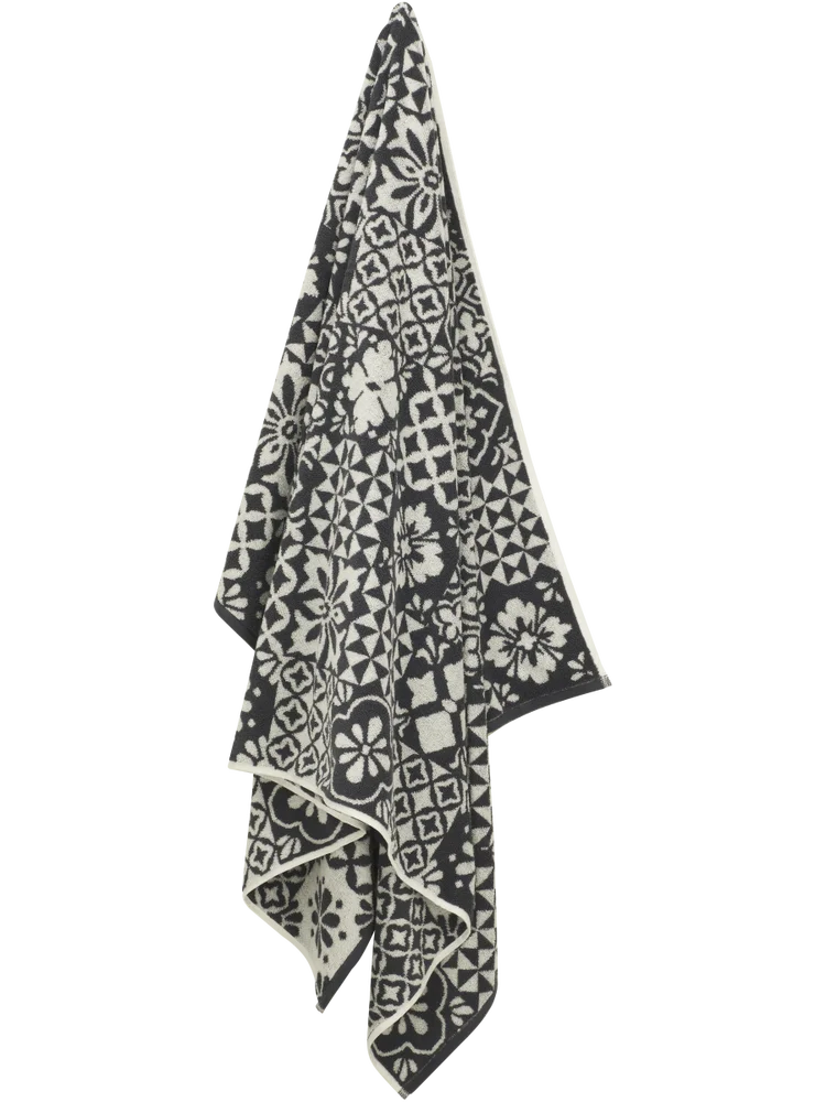 Decorative Charcoal Bath Sheet