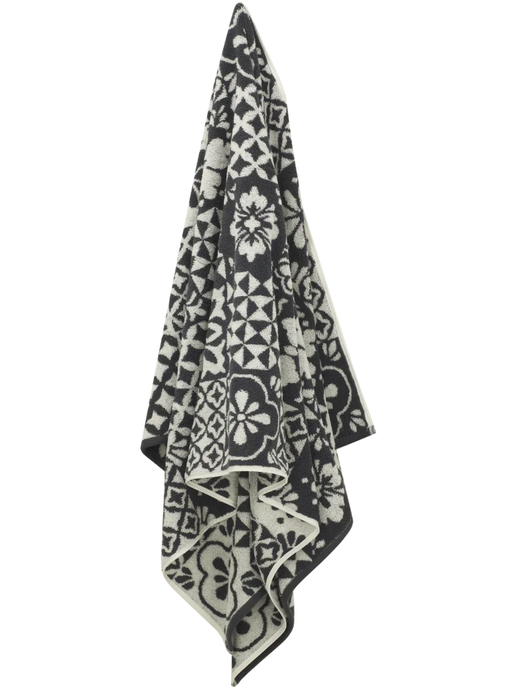 Decorative Charcoal Bath Sheet