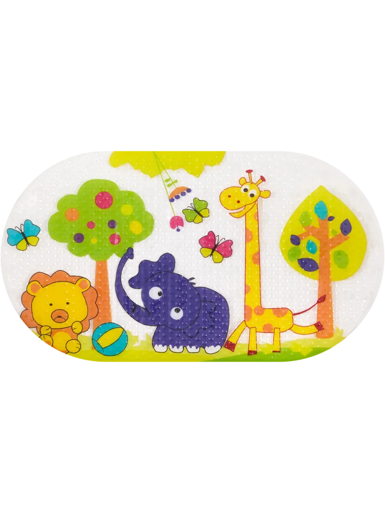 Kids Wild Animals Printed Bath Mat
