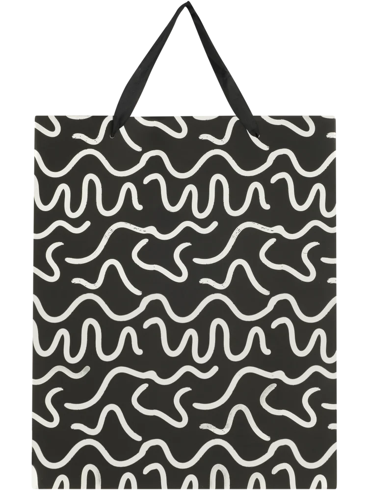 Blue Geometric And Squiggle Gift Bag