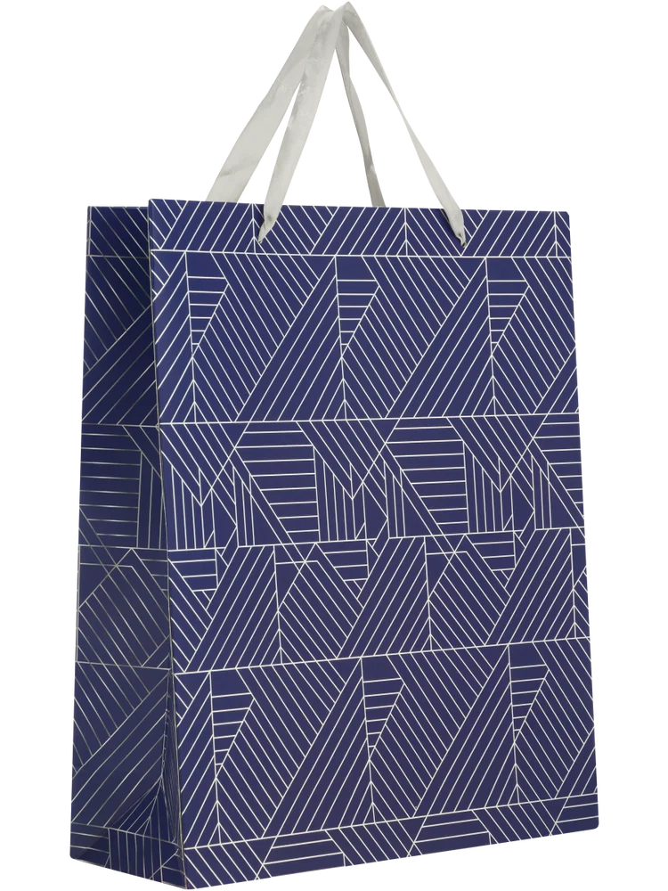 Blue Geometric And Squiggle Gift Bag (2)