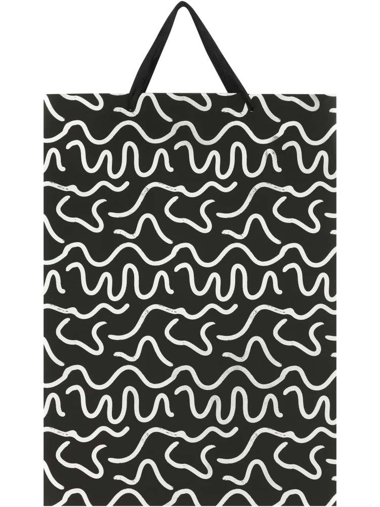 Blue Geometric And Squiggle Gift Bag