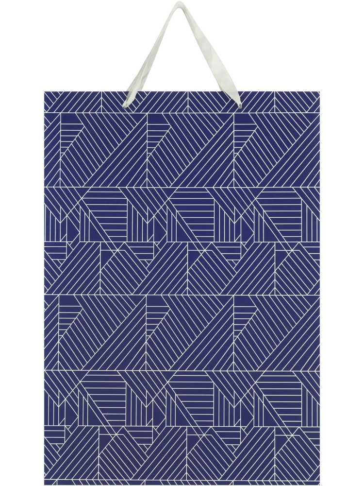 Blue Geometric And Squiggle Gift Bag (1)