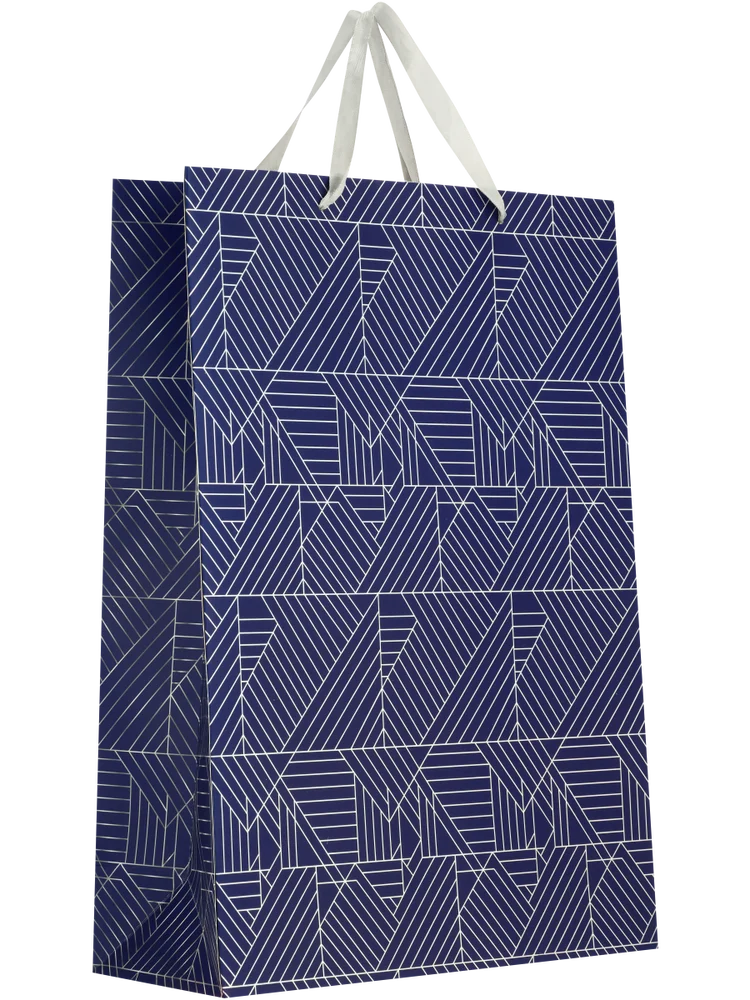 Blue Geometric And Squiggle Gift Bag (3)