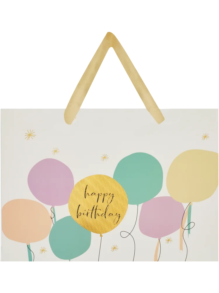 Medium Leaf And Balloons Gift Bag