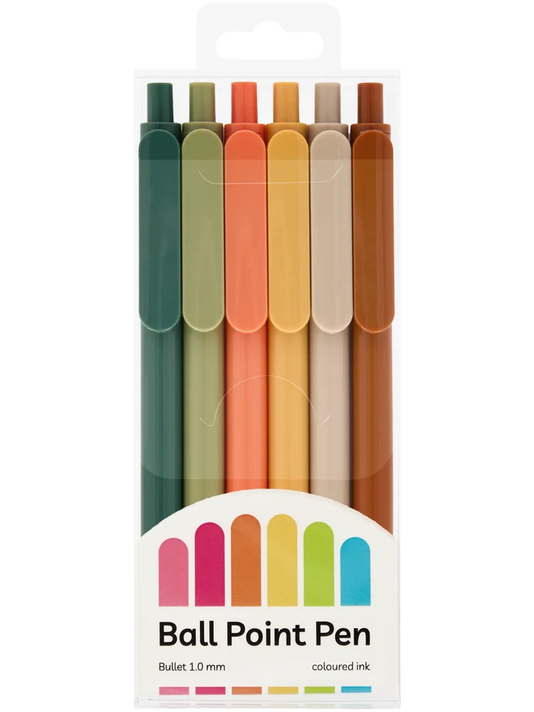 Assorted Coloured Ink Ballpoint Pens