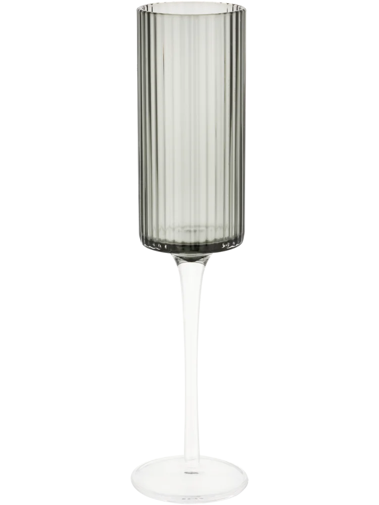 Ribbed Champagne Glass 5x7x25cm