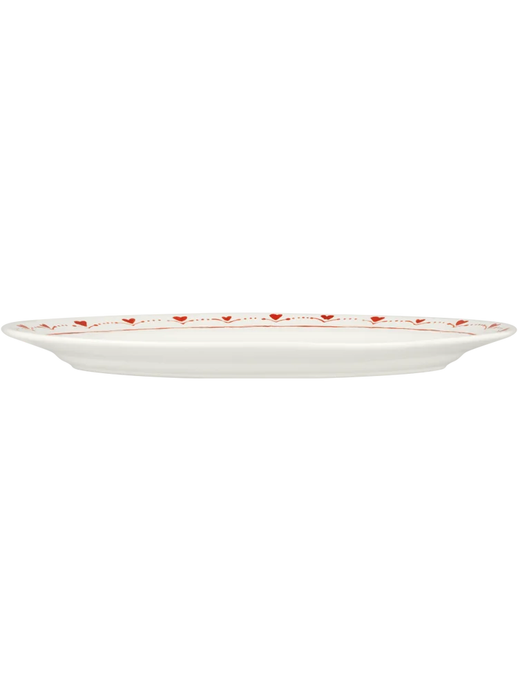 Heart Patterned Oval Platter 40x28cm