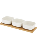 Snack Bowls Set With Bamboo Board 30x9x1cm (1)