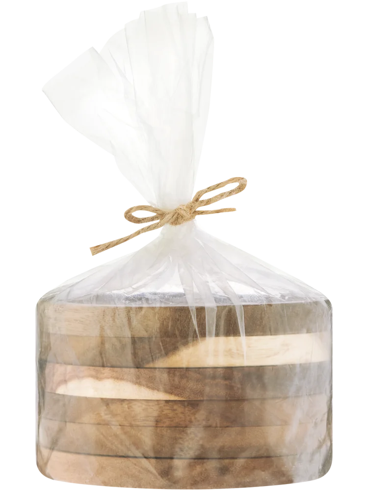 Wooden Coaster With Rim 10cm