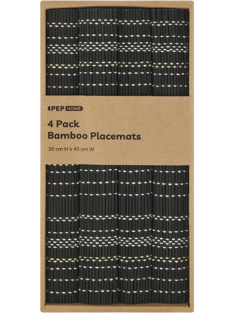 4 Pack Bamboo Placemats
