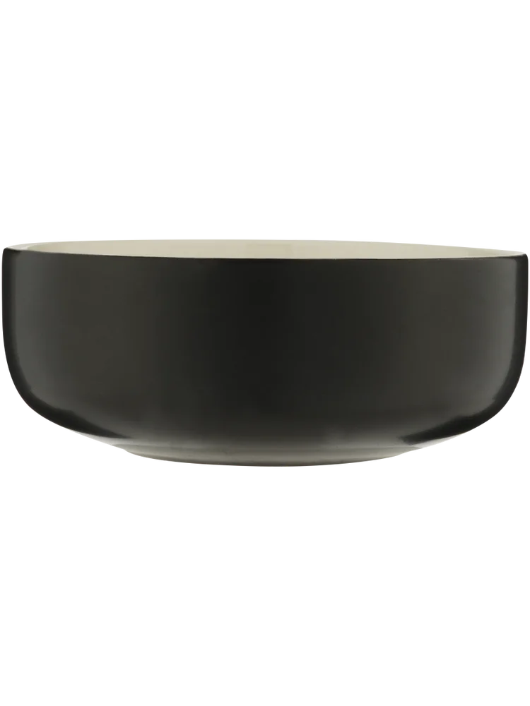 Black and White 2-Toned Glass Bowl 16x6cm