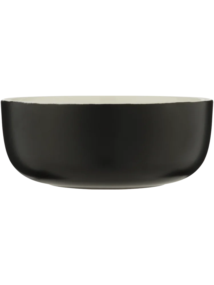 Black and White 2-Toned Glass Bowl 12x5cm