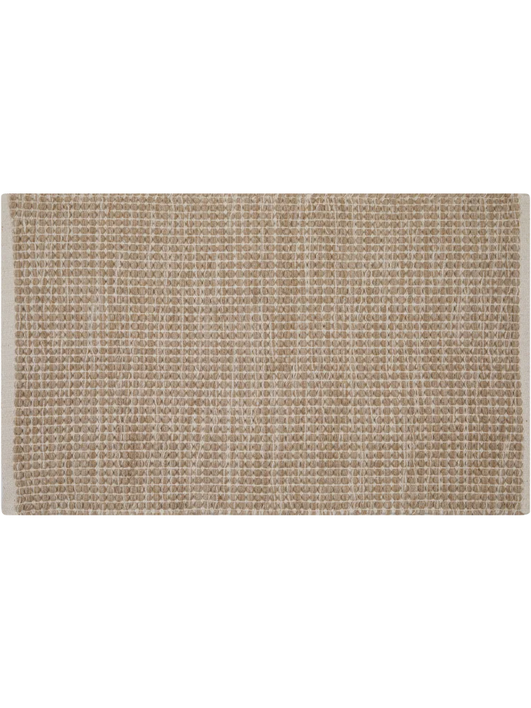 Small Beige Woven Fancy Jacquard Rug