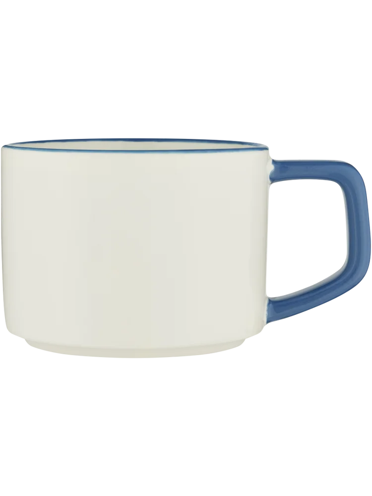 Ceramic Mug With Colour Handle & Rim 384ml