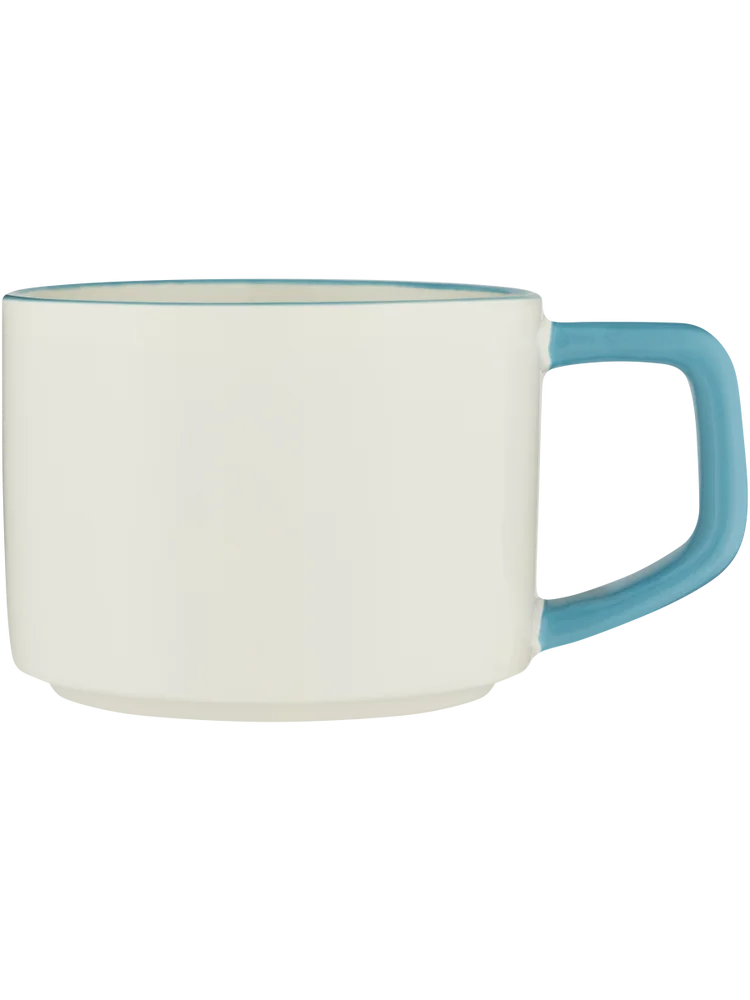 Ceramic Mug With Colour Handle & Rim 384ml (1)