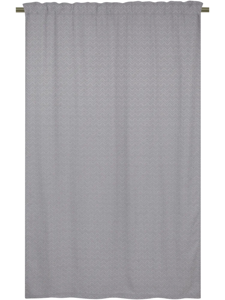 Macro Linen Taped Lined Curtain