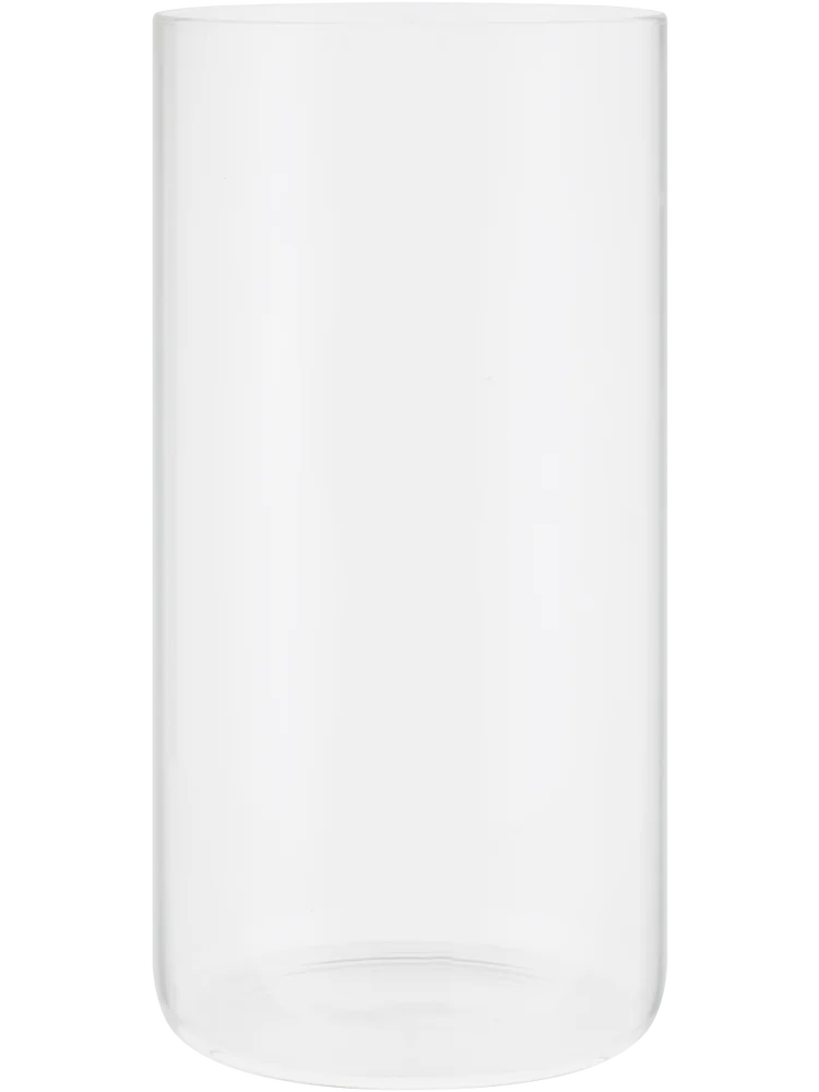 Cylinder Shaped Glass Vase 10x20cm