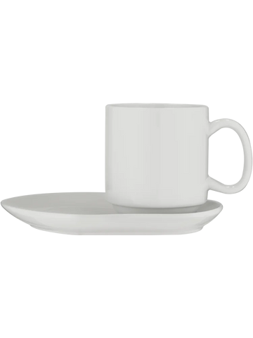 Ceramic Cup 12x8x9cm & Saucer 18x12x2cm