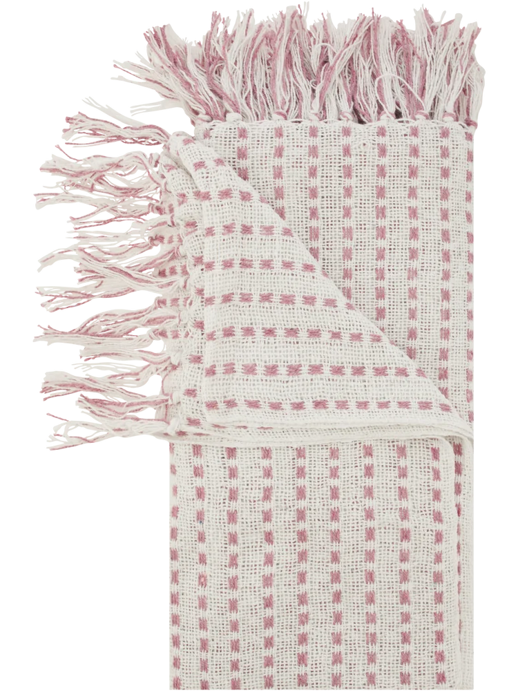 Pink Cotton Throw
