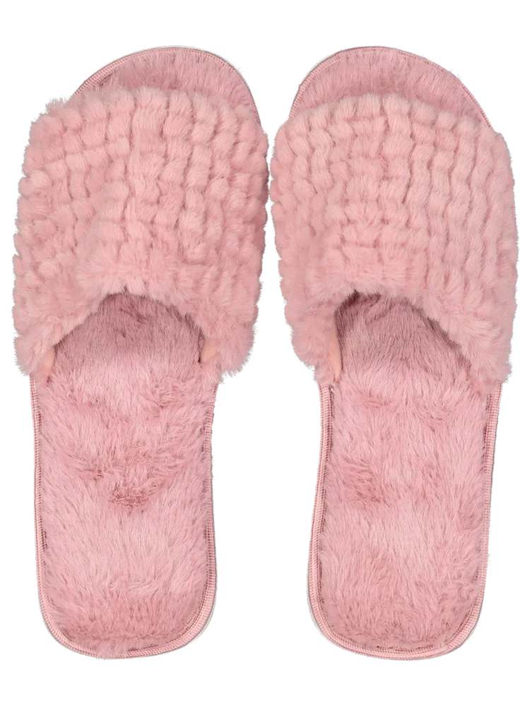 Fluffy Open Toe Slippers