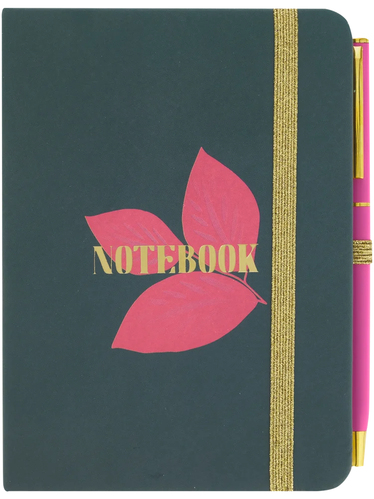 A6 Leafy Notebook With Pen