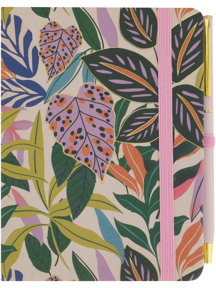 A6 Leafy Notebook With Pen