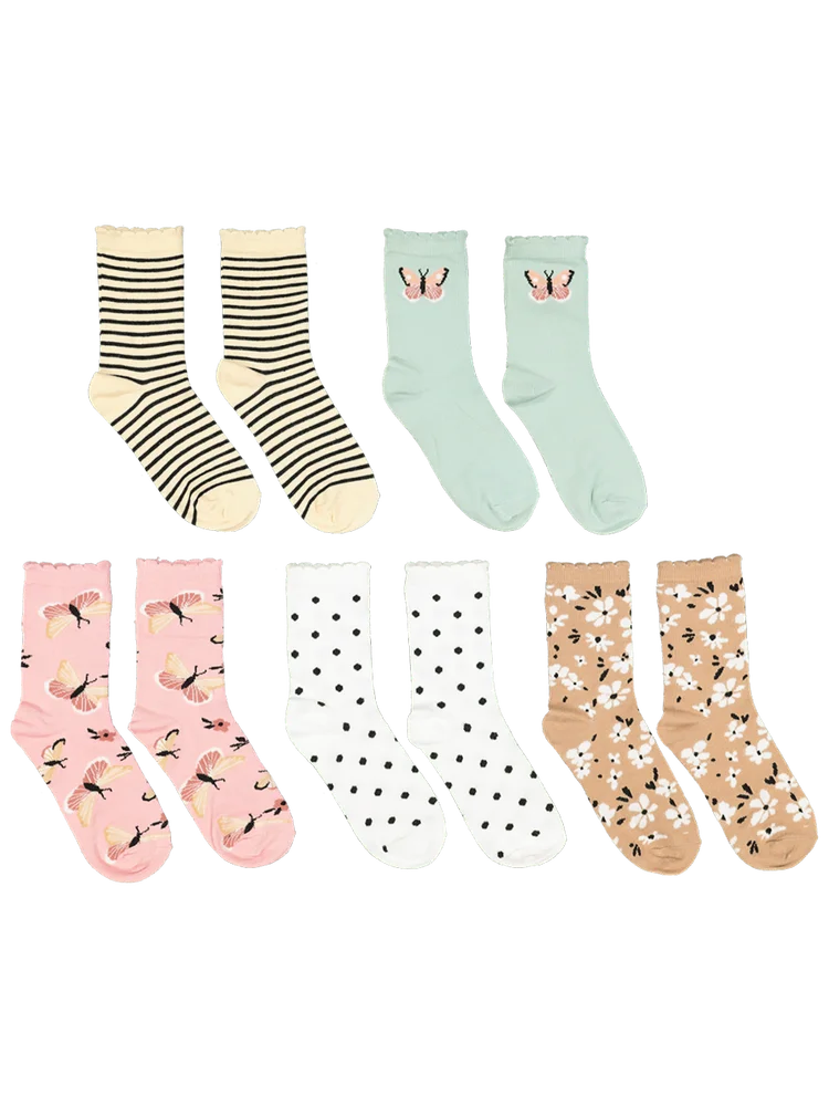 Graphic Crew Socks 5 Pack