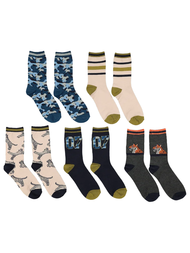 Graphic Crew Socks 5 Pack