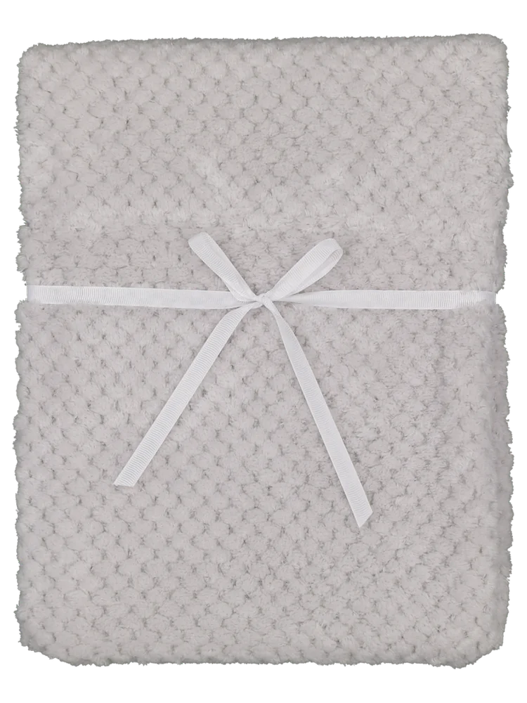 Grey Popcorn Blanket